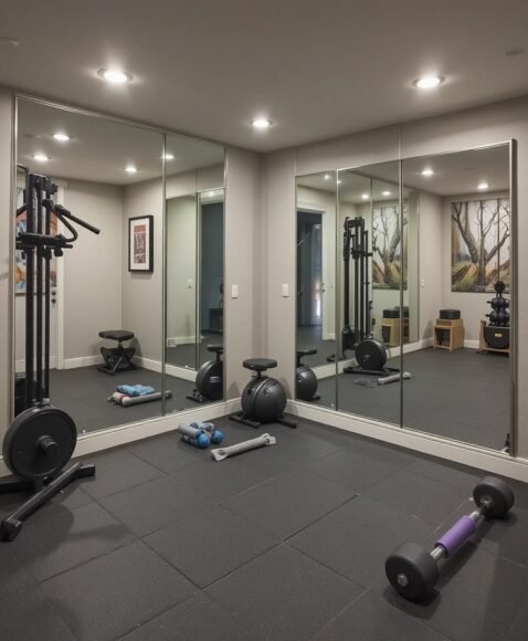 Basement Gym Corner for Active Lifestyles