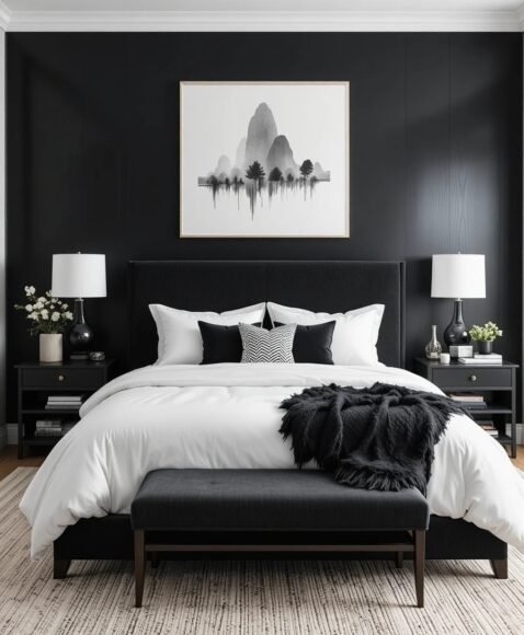 Black Accent Wall for Bold Drama