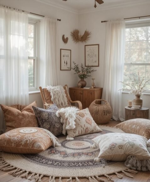 Cozy Floor Pillows for Relaxed Vibes