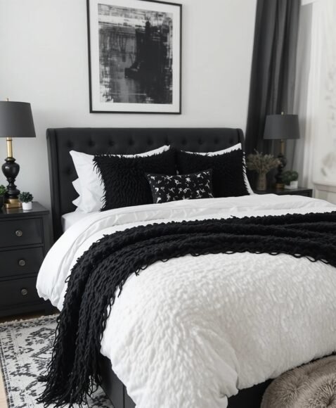 Cozy Throws in Monochrome Textures