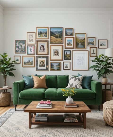 Create a Gallery Wall Behind the Couch