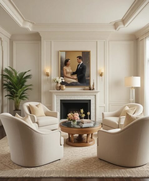 Curved Furniture for a Soft Glam Look