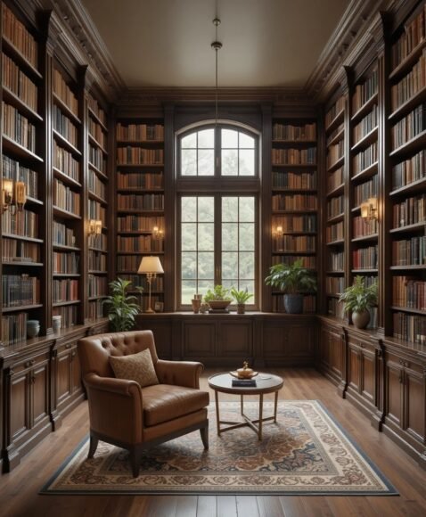 Floor-to-Ceiling Bookshelves