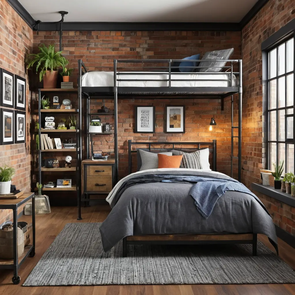 Industrial Loft Teen Bedroom