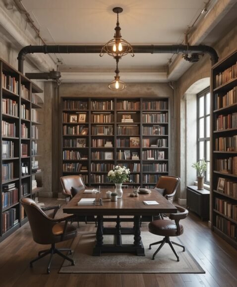Industrial-Style Library