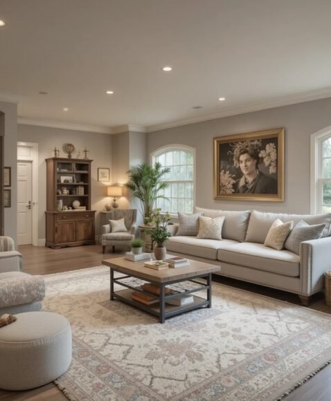 Large Area Rug to Make the Room Feel Connected