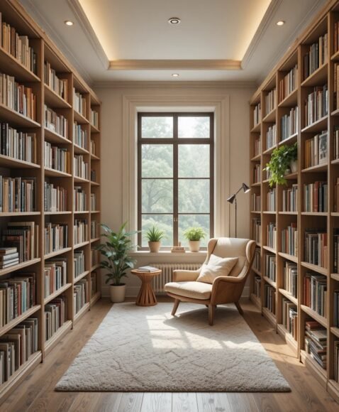 Library with Movable Shelves