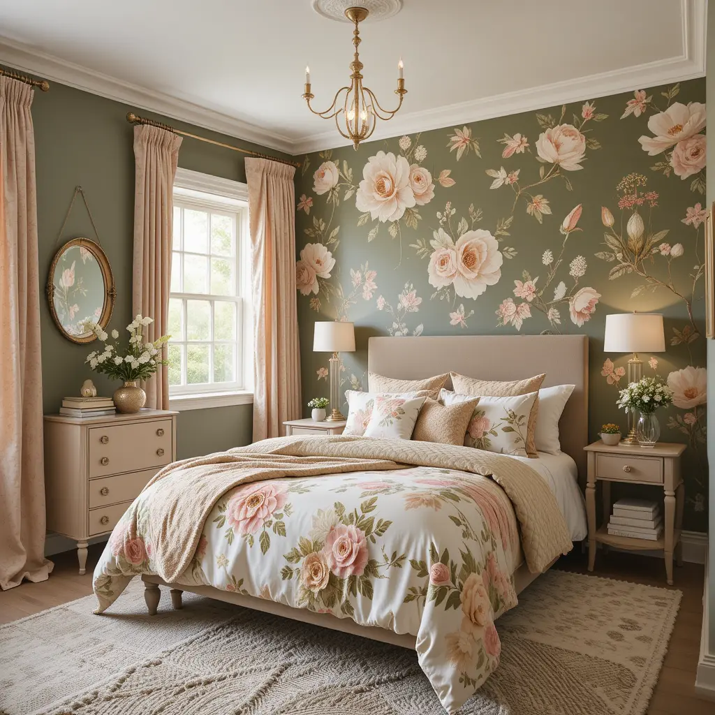 Olive Green and Floral Prints