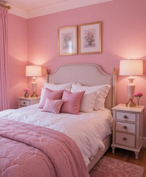 Pink Bedside Lamps for a Soft Glow