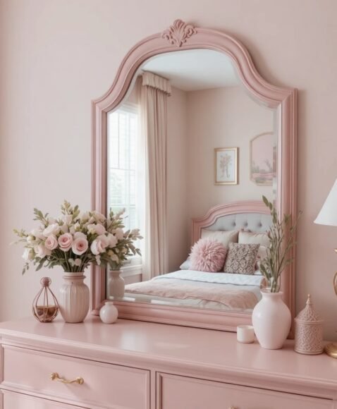 Pink Mirror Frames for a Charming Touch