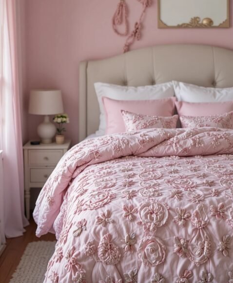 Pink Quilts for Layered Texture