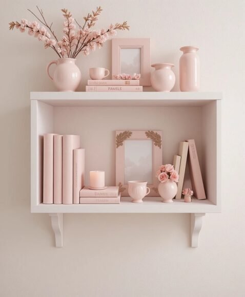 Pink Shelf Decor for Small, Subtle Details