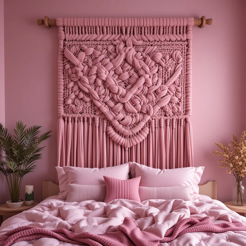 Pink Woven Wall Hanging