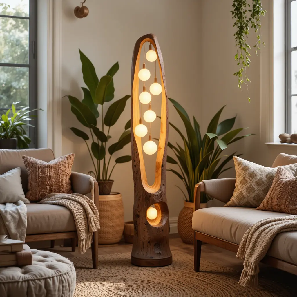 Sculptural Floor Lamps for Soft Lighting