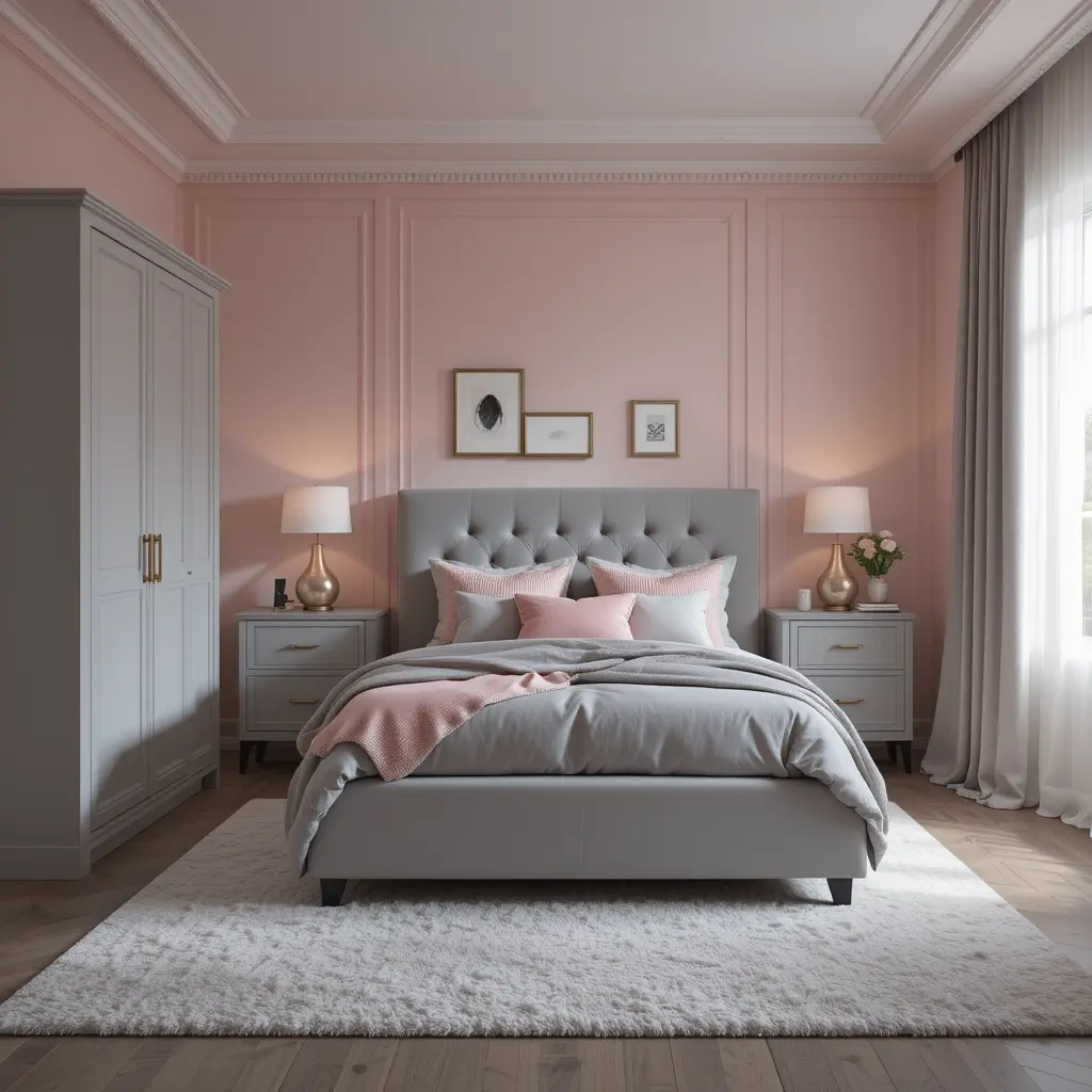 Soft Pink and Grey Color Scheme