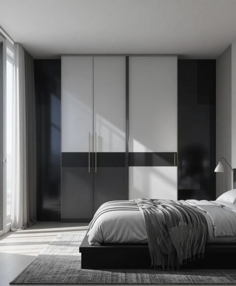 Two-Tone Wardrobe for Stylish Storage