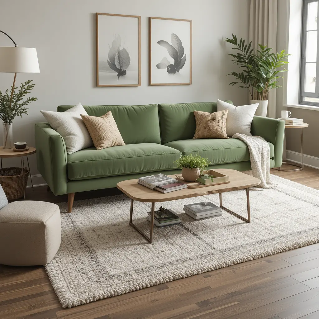 Use Beige Rugs to Soften the Space