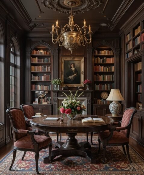 Victorian-Inspired Library