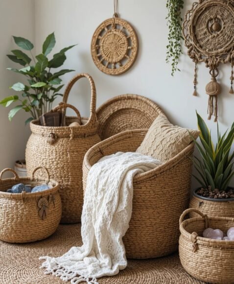 Woven Baskets for Storage and Texture