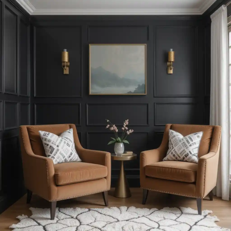 42 Stylish Black and Brown Living Room Ideas