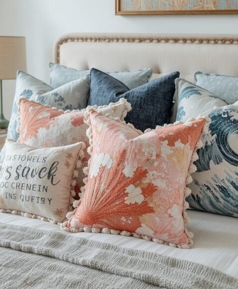 Beachy Throw Pillows for Fun Personality