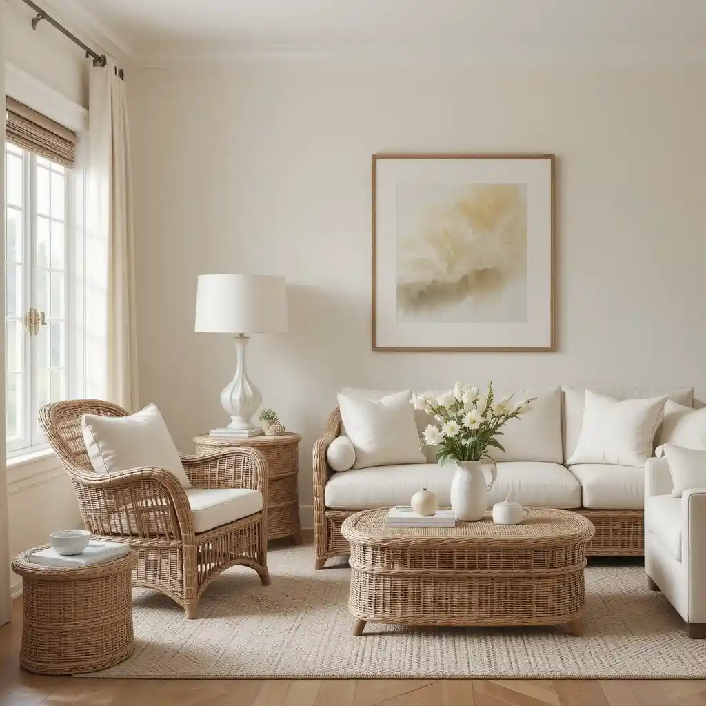 Beige Wicker Furniture