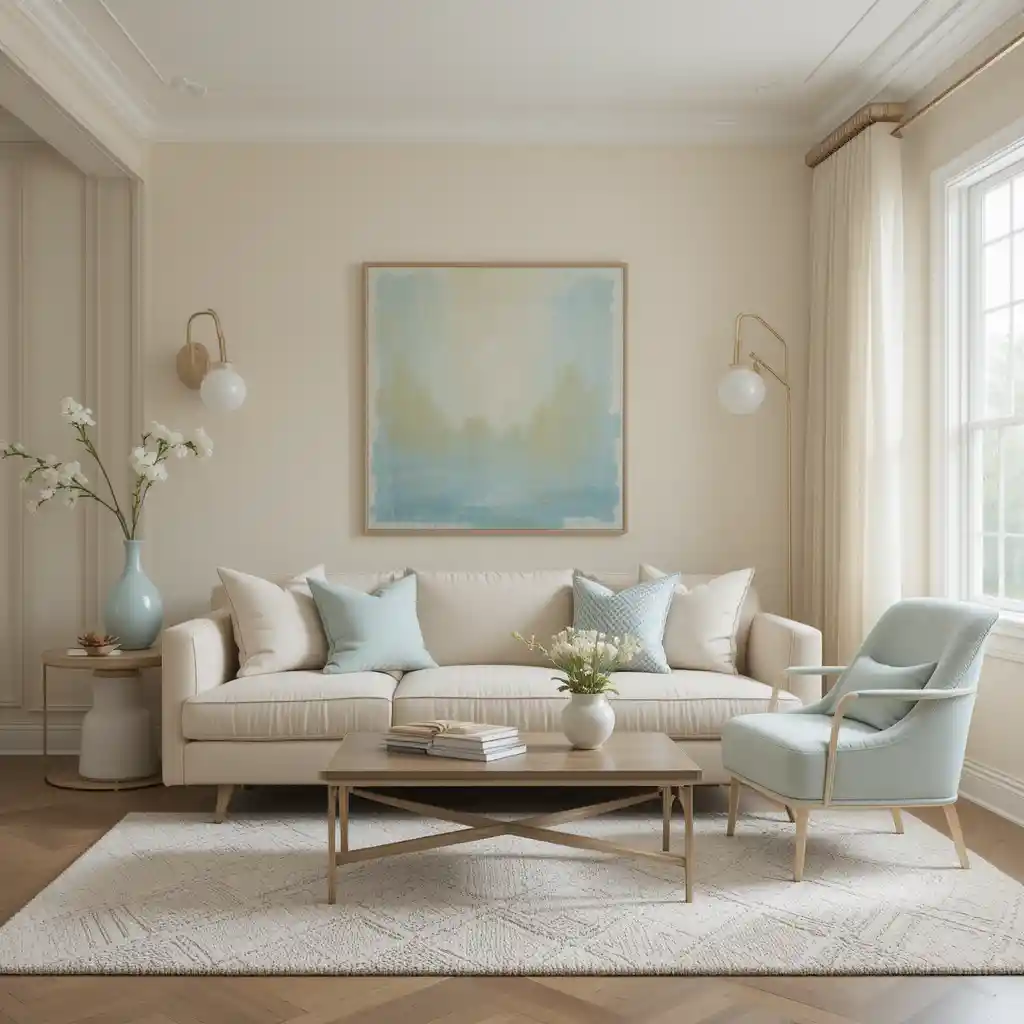 Beige and Cream with a Pop of Color