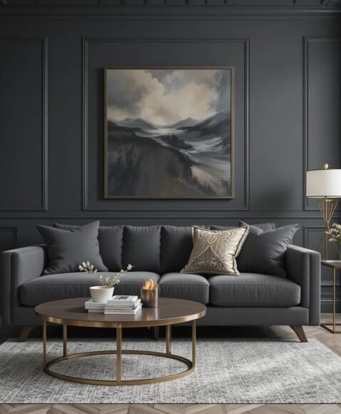 Charcoal Grey Sofa for a Bold Statement