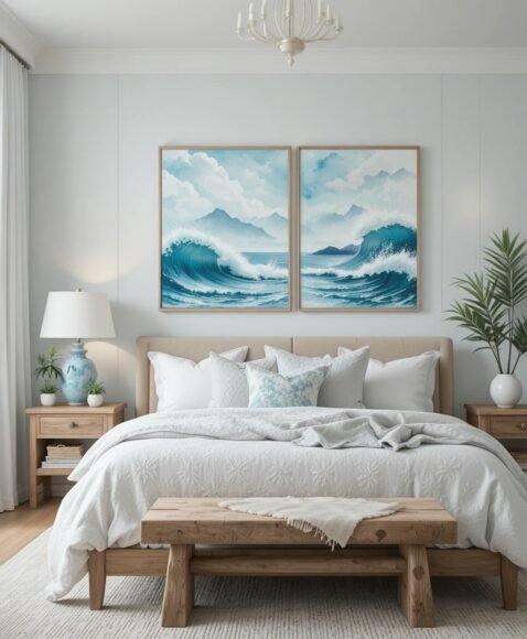 Coastal Artwork with Ocean Prints