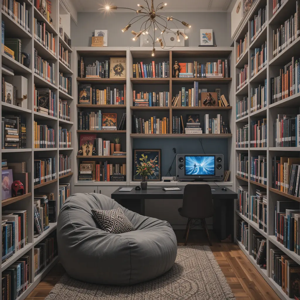 Cozy Reading & Gaming Nook
