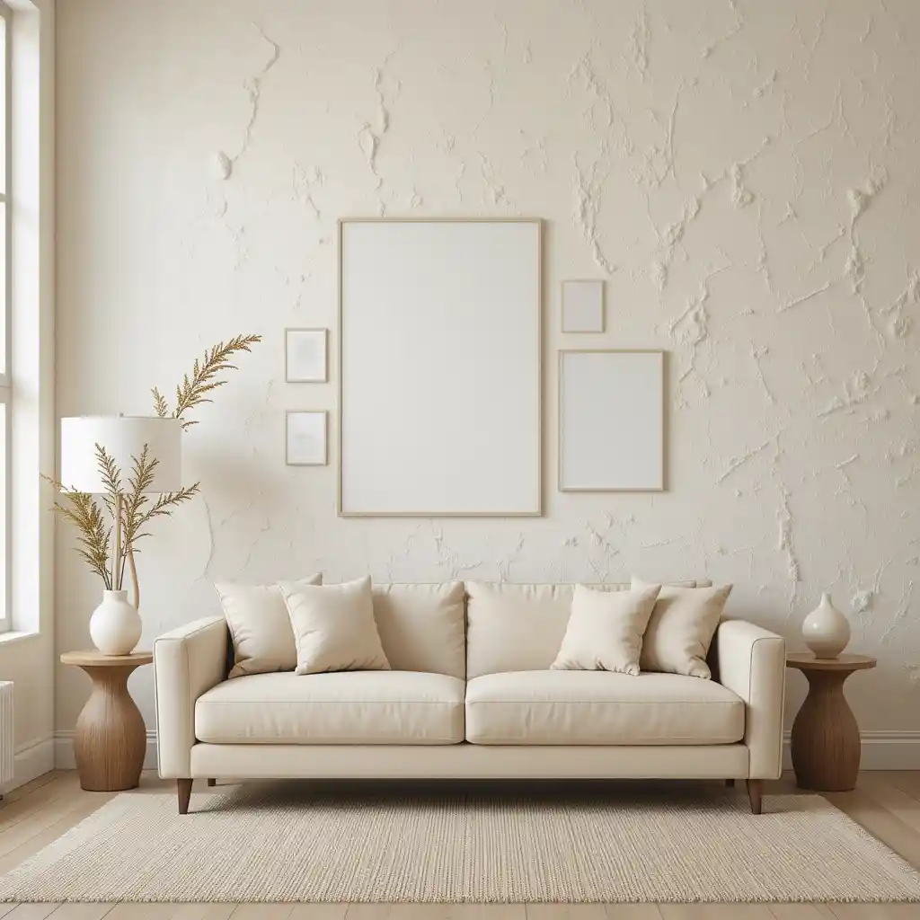 Cream Textured Walls with Minimalist Decor