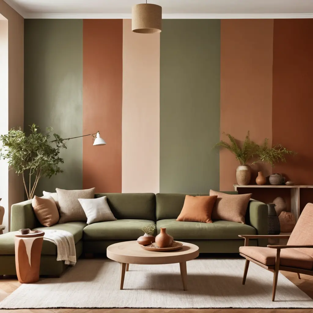 Earthy Color Block Walls