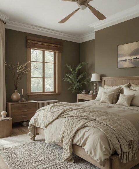 Earthy Olive + Wood Combination