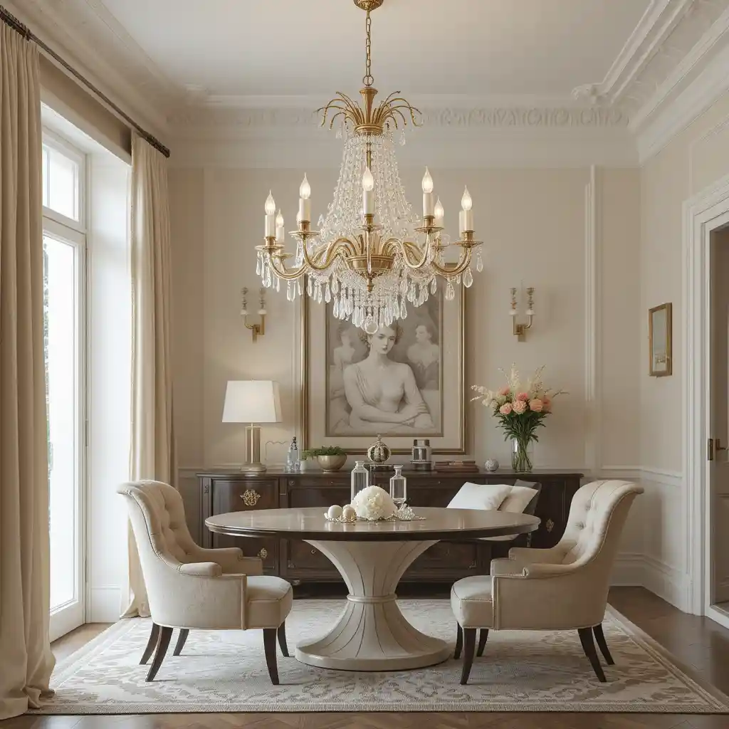 Elegant Beige and Cream Chandeliers