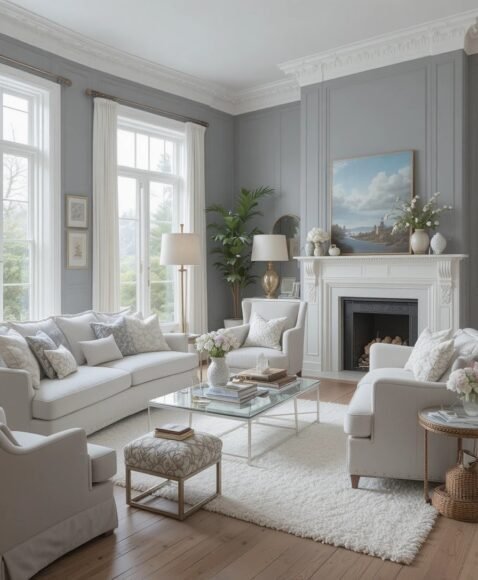Grey and White Living Room for a Timeless Look