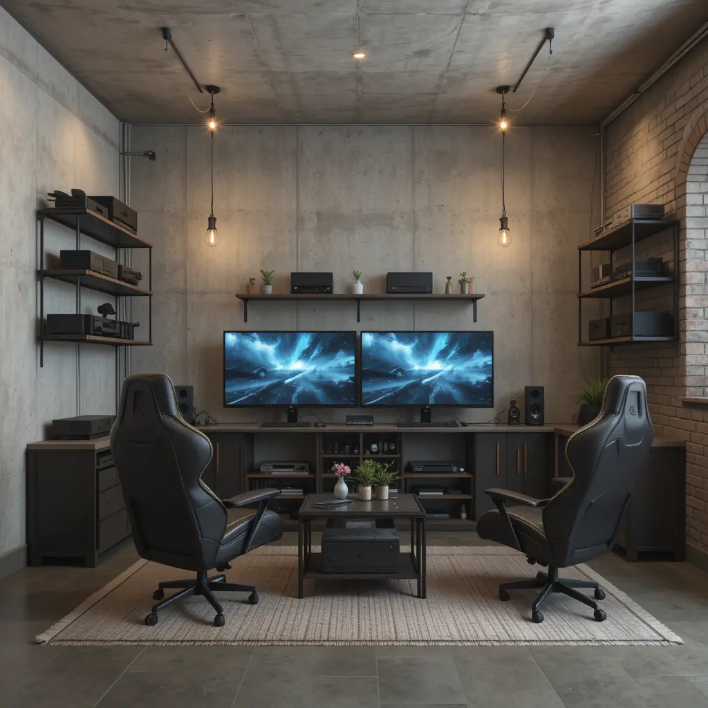 Industrial Couple’s Gaming Den