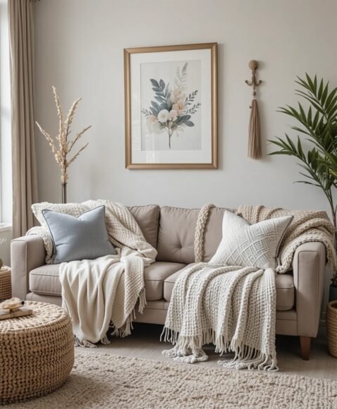 Layered Throw Blankets