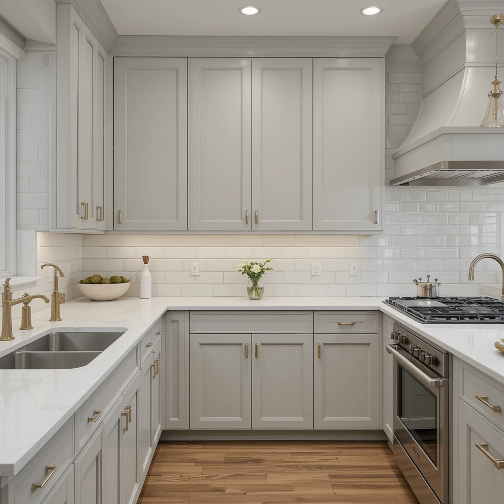 Light Gray Shaker Cabinets for a Classic Look