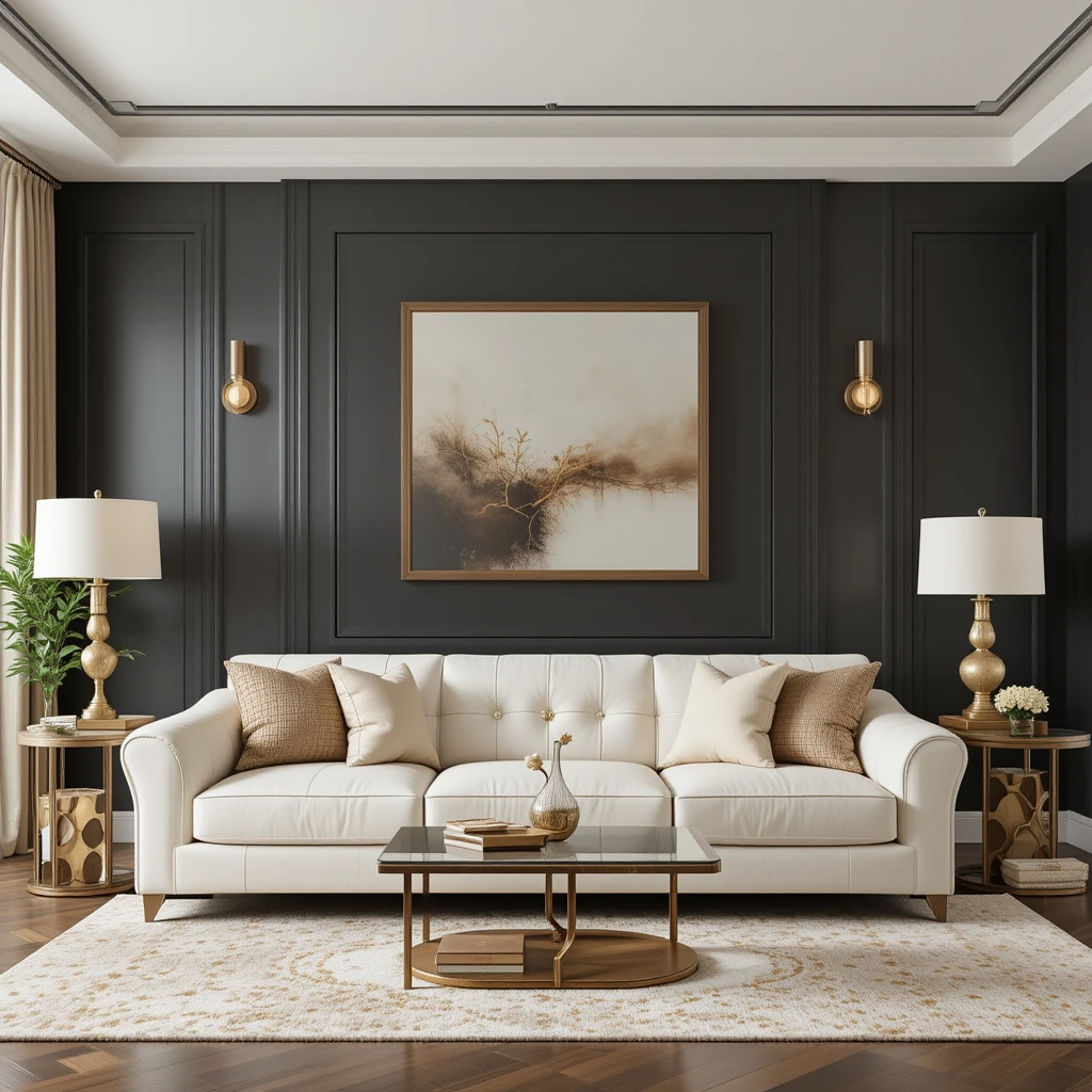 Luxe Cream Leather Sofa