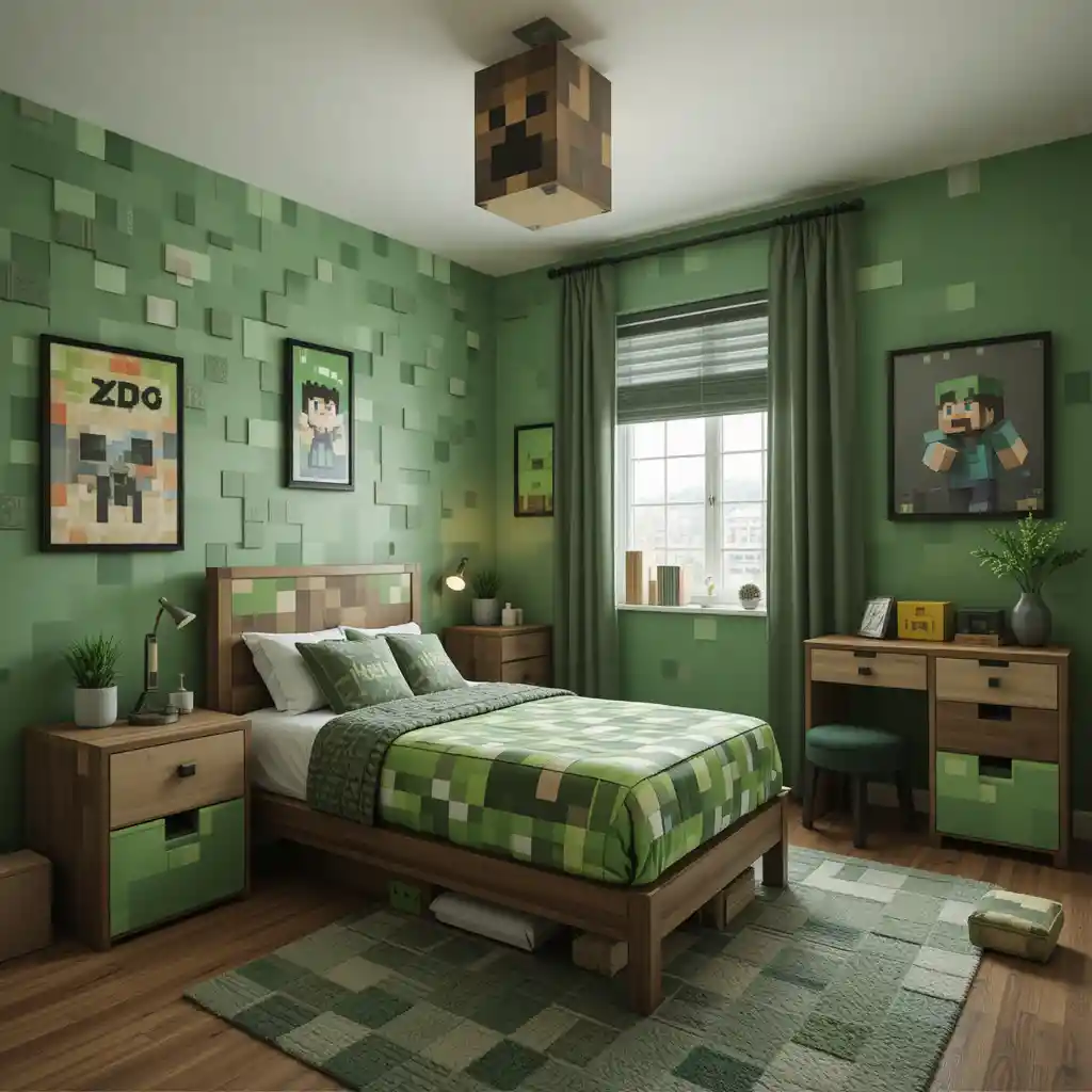 Minecraft-Inspired Room