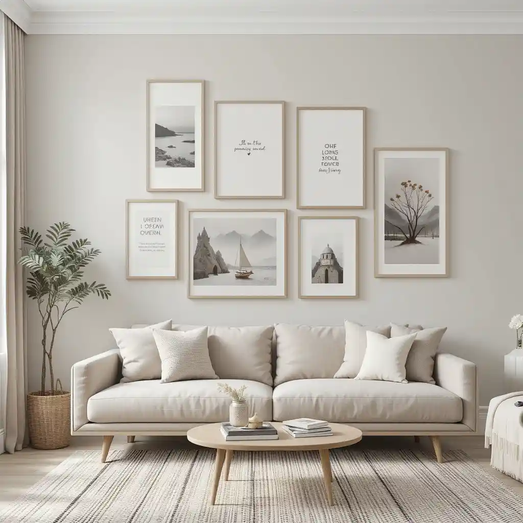 Minimalist Gallery Wall for Clean Lines and Simplicity