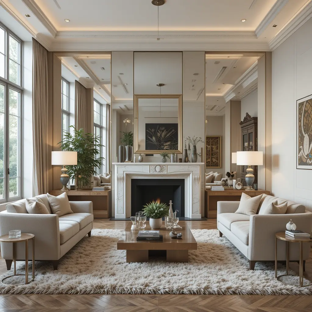 Mirrored Wall for a Spacious Feel