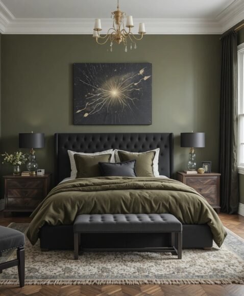 Moody Olive and Black Palette