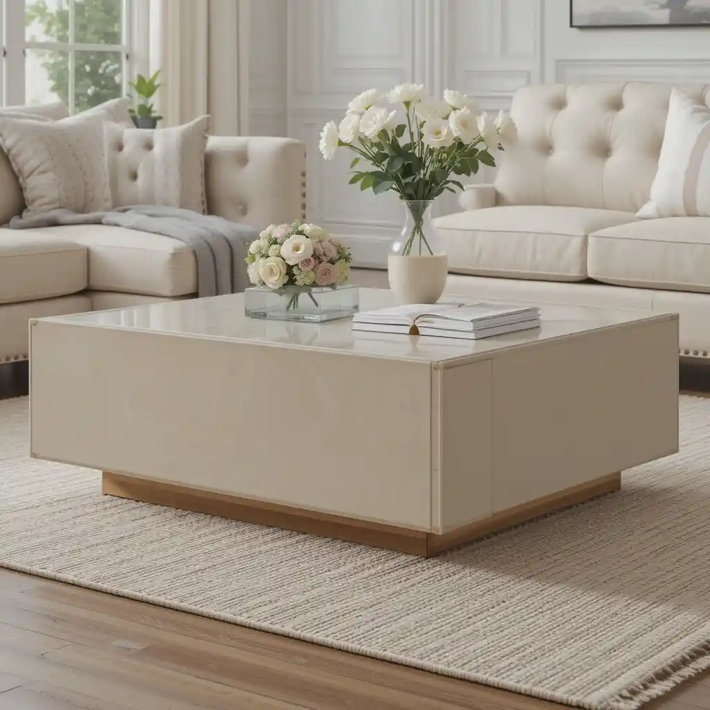Neutral Beige Coffee Table