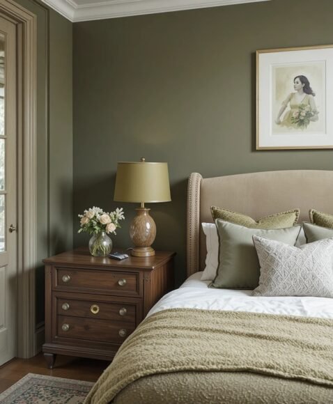 Olive Green Lampshades