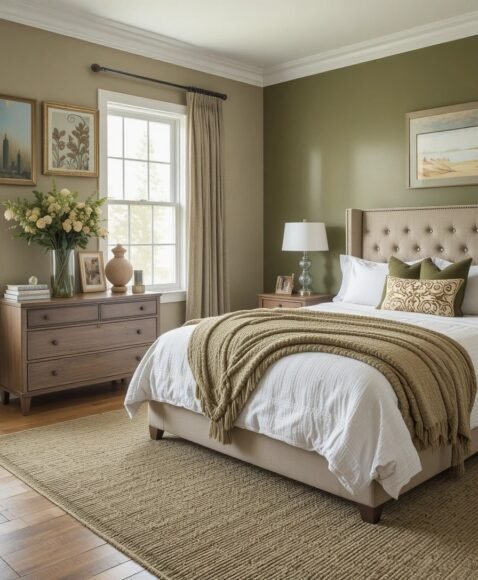 Olive Green Rugs for Grounding