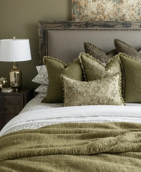 Olive Green Throw Pillows