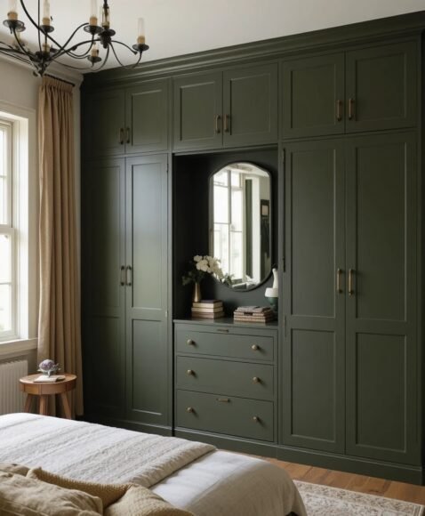 Olive Green Wardrobe Finish