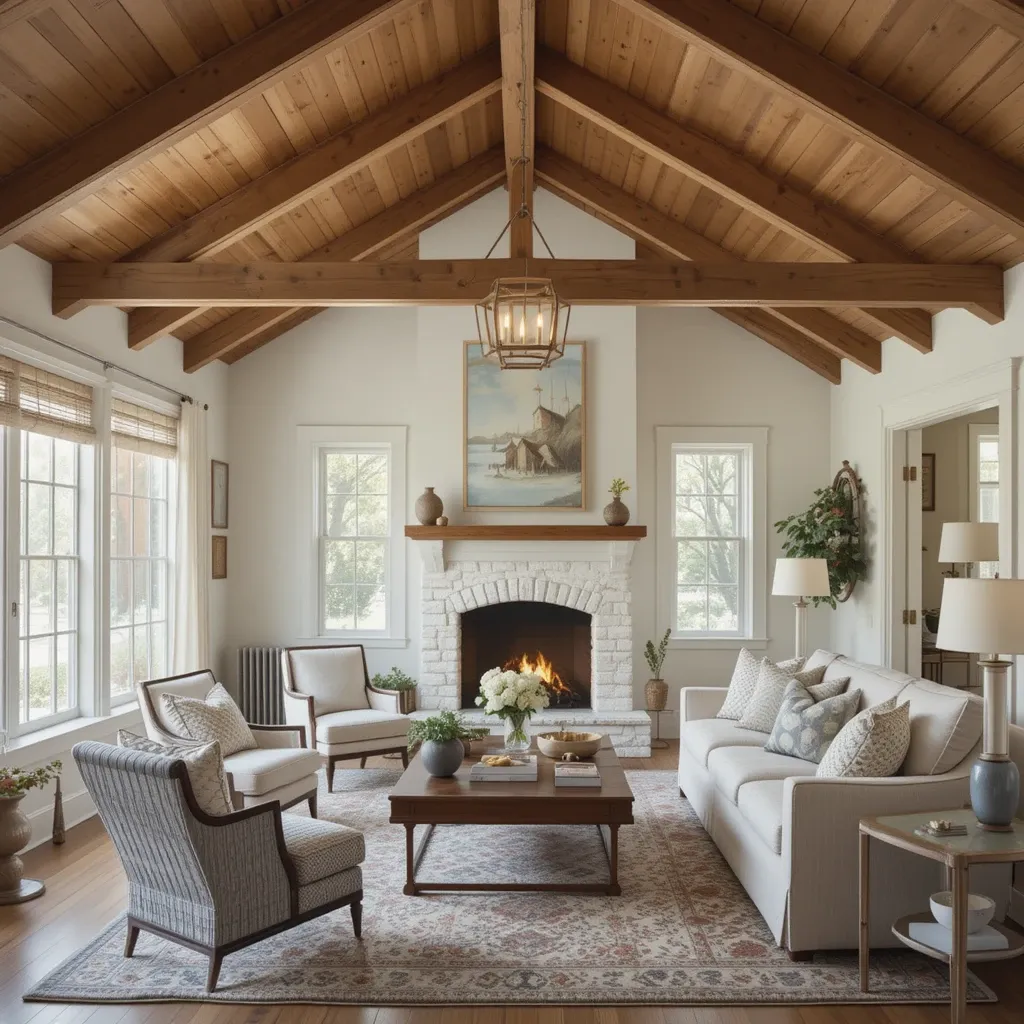 Open Beamed Ceiling for Spacious Feel