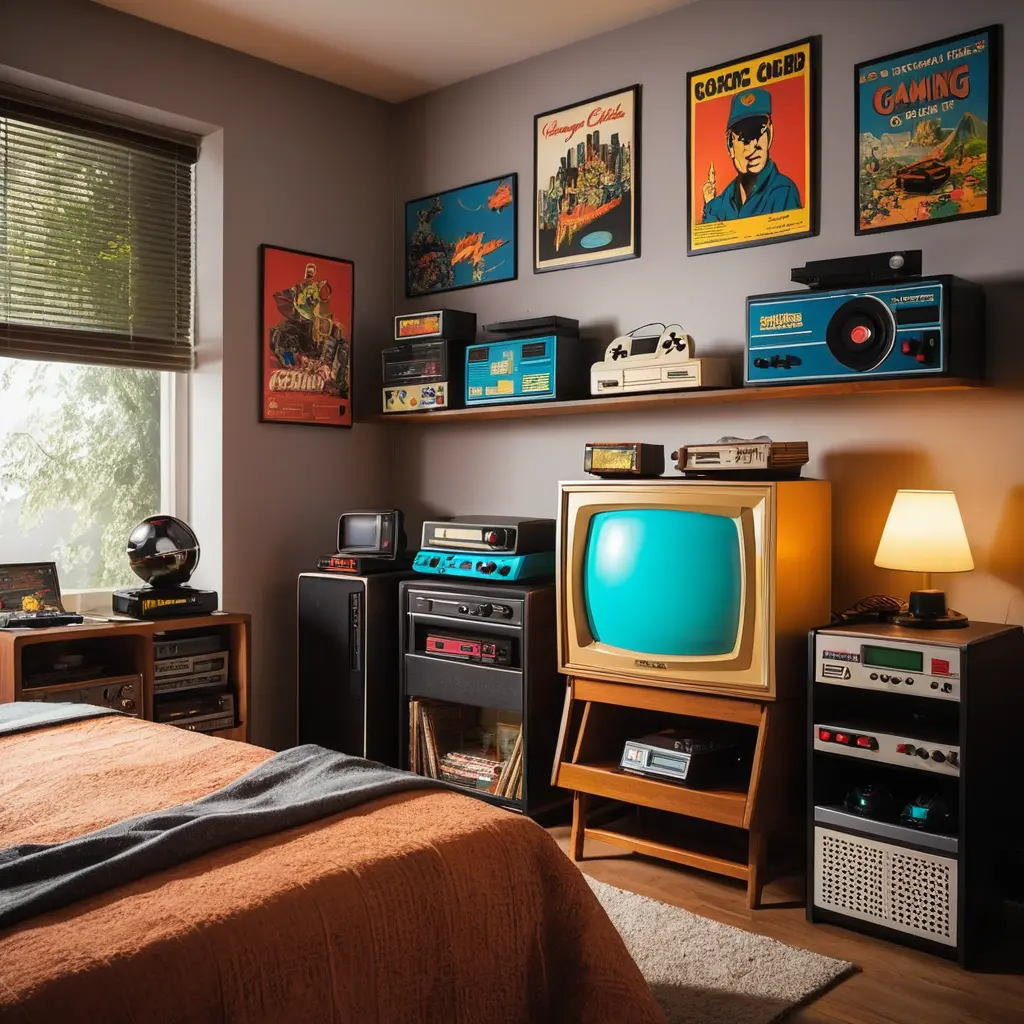 Retro Tech Gaming Setup
